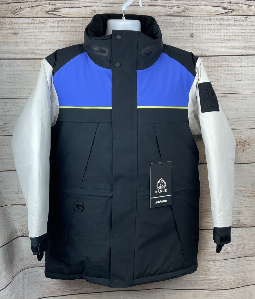 Ski-Doo Acer X KANUK Mens Sz S Jacket Coat Snowmobile Black Blue